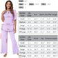 WiWi Bamboo Short Sleeve Sleepwear with Long Pants Pjs