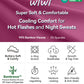 WiWi Women's Bamboo Pajama Sets Long Sleeves Top with Pants Loungewear Set