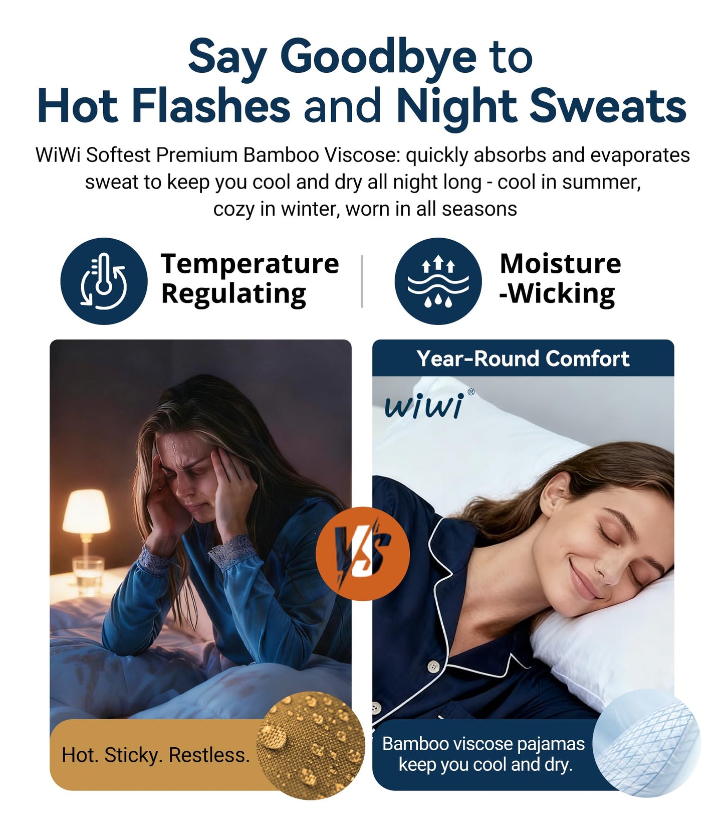 WiWi Scoop Neck Pajama Sets Sport Pajamas for Women