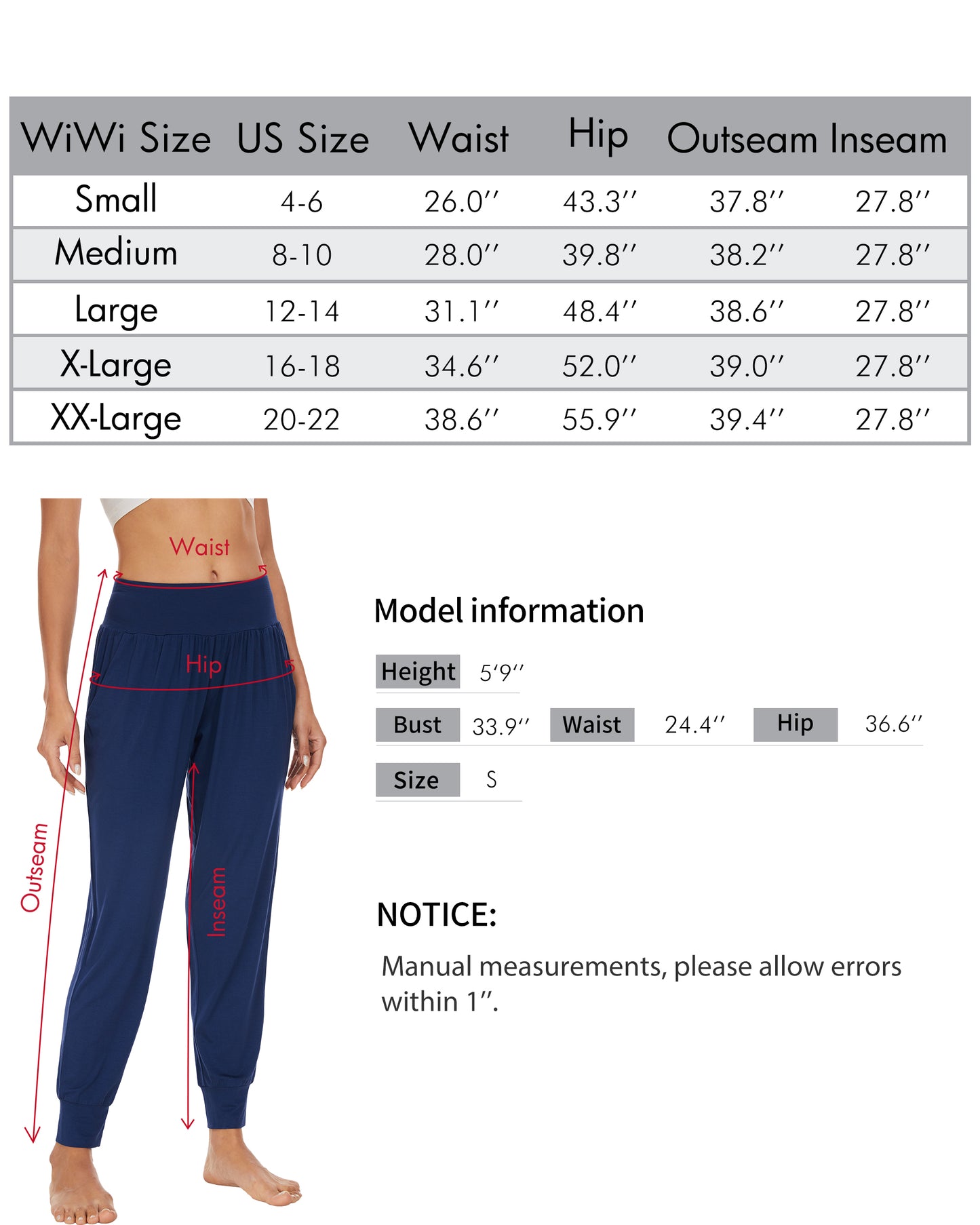 WiWi Women's Bamboo Viscose Joggers