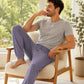 WiWi Men's Bamboo Pajama Pants Soft Bottoms Casual Sleep Lounge Pant