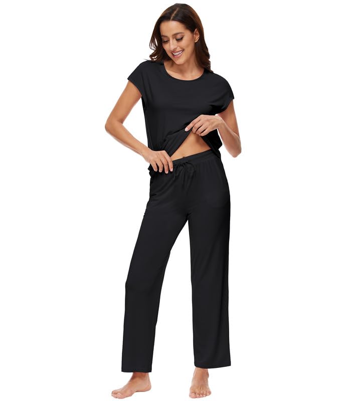 WiWi Womens Bamboo pajamas set with Pockets