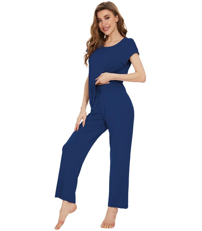 WiWi Womens Bamboo pajamas set with Pockets