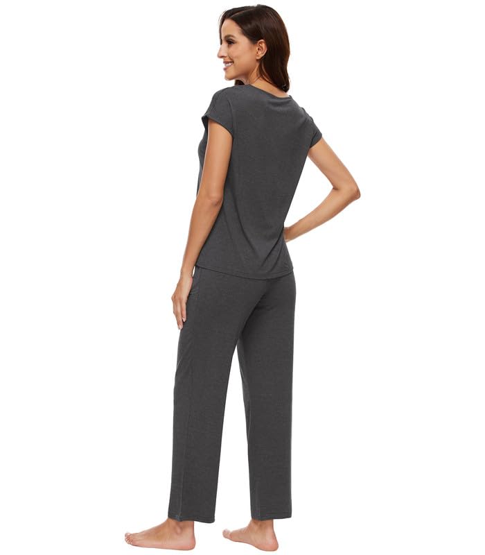 WiWi Womens Bamboo pajamas set with Pockets