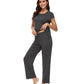 WiWi Womens Bamboo pajamas set with Pockets