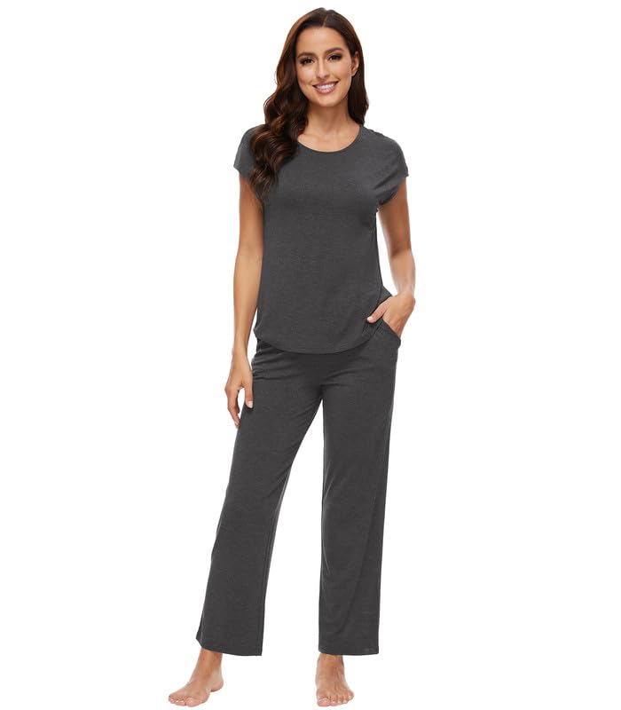 WiWi Womens Bamboo pajamas set with Pockets