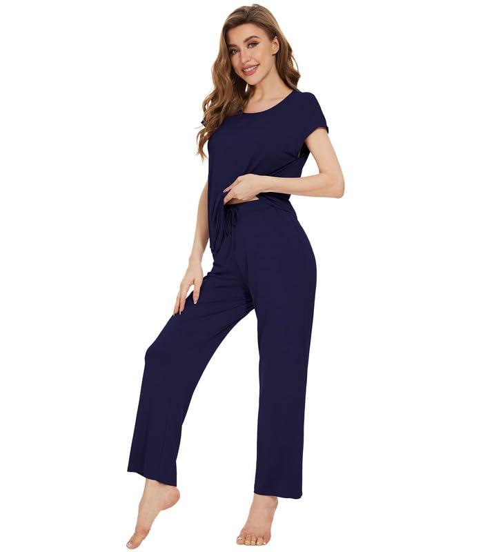 WiWi Womens Bamboo pajamas set with Pockets