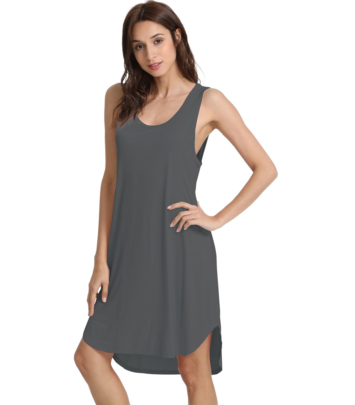 WiWi Womens Scoop Neck Sleeveless Nightgowns