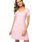 WiWi Womens Soft Short Sleeve Nightgowns