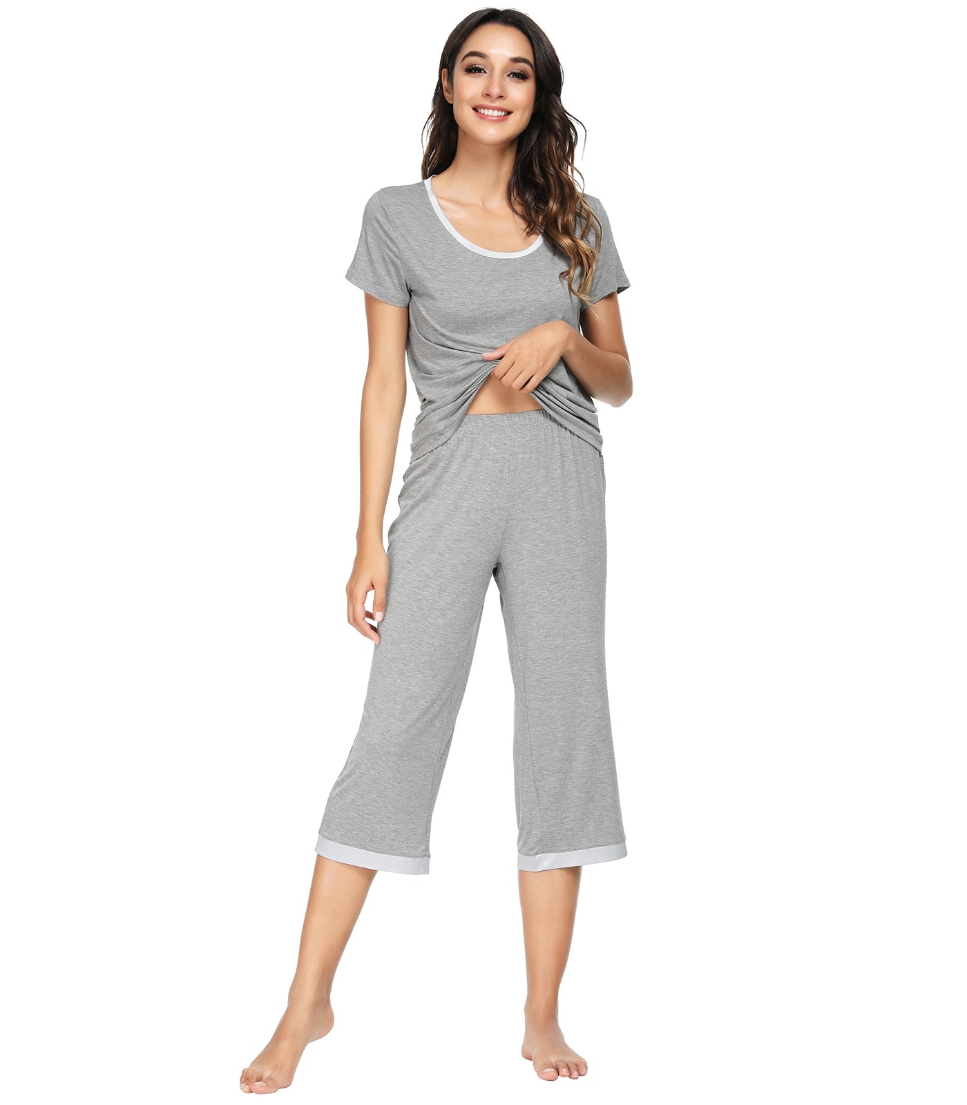 WiWi Bamboo Capri Pajamas for Women