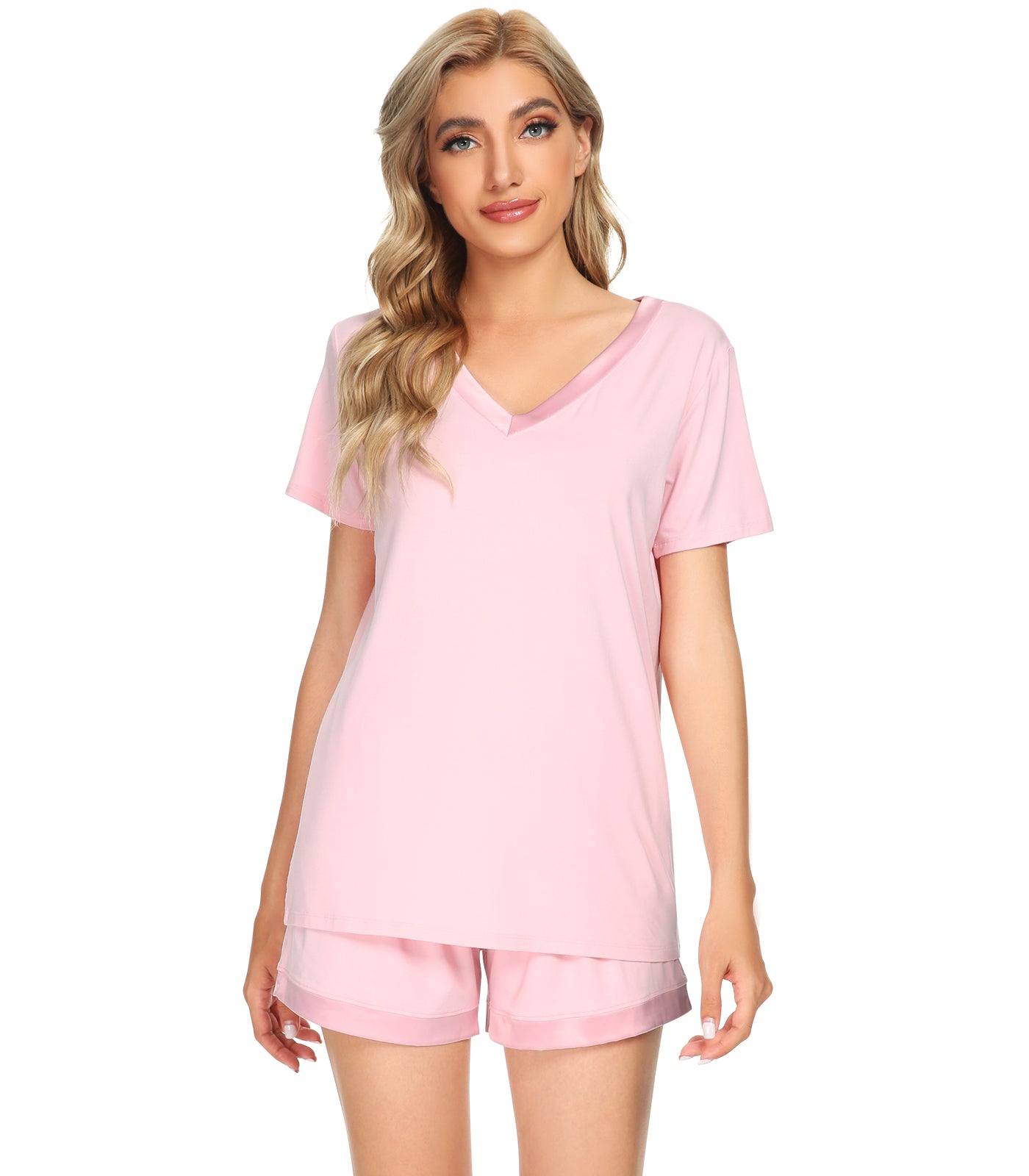 WiWi Womens Pajamas Set Soft Bamboo Pjs