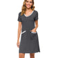 WiWi Soft Bamboo Sleep Shirts with Pockets