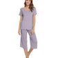 WiWi Women's Soft Bamboo Pajama Set
