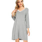 WiWi Nightgowns Soft Long Sleeve Nightshirts