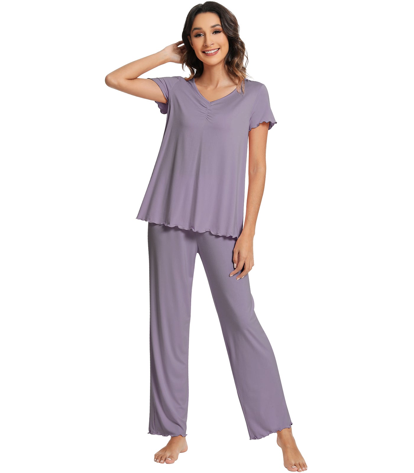 WiWi Womens Bamboo Pajamas Set