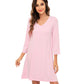 WiWi Soft Long Sleeve Nightshirts for women