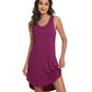 WiWi Womens Scoop Neck Sleeveless Nightgowns