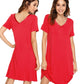 WiWi Nightgowns for Women Short Sleeve Sleepwear