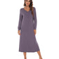 WiWi Nightgowns for Women Soft Long Sleeve Nightshirts