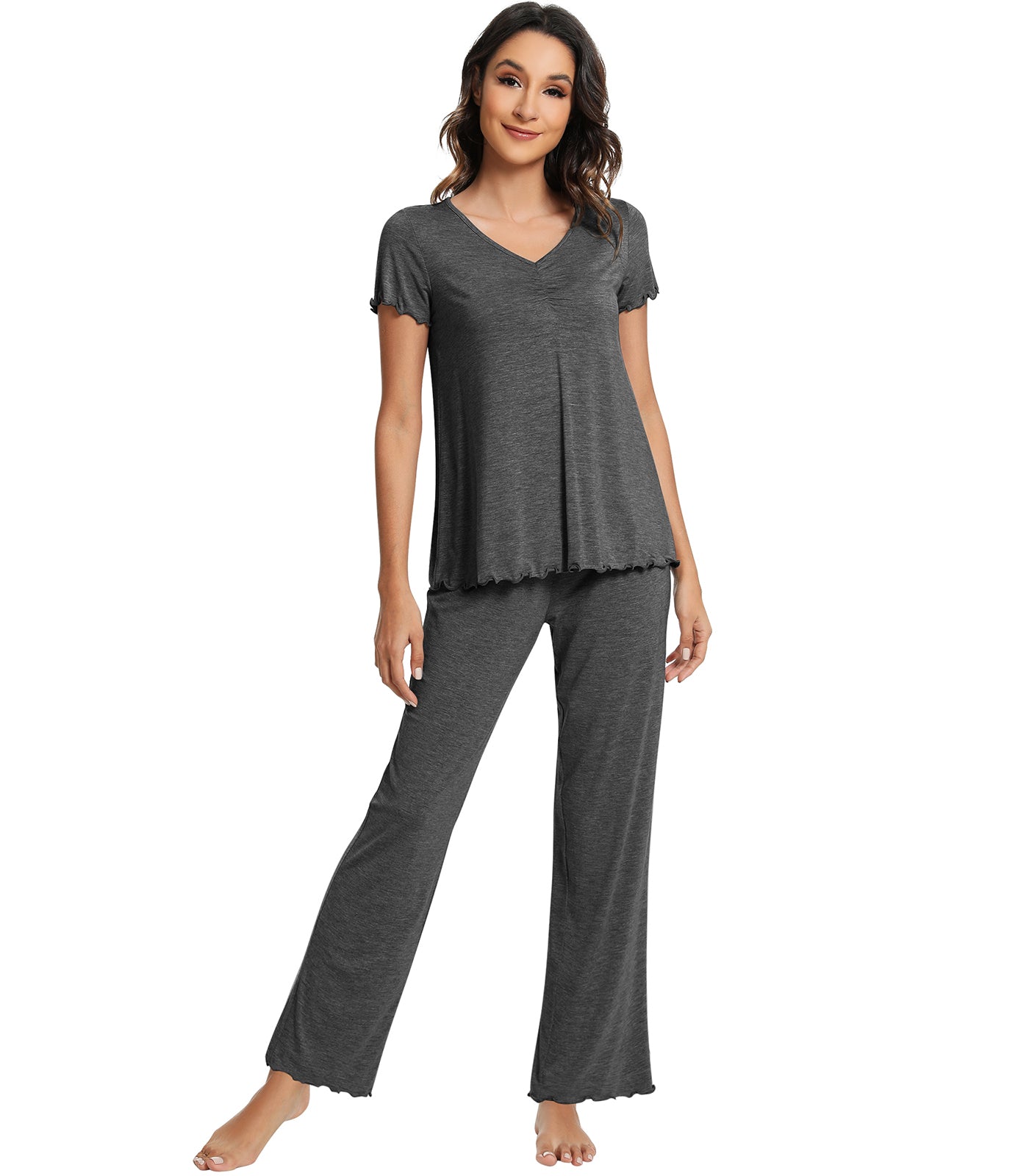 WiWi Womens Bamboo Pajamas Set