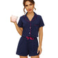 WiWi Pajamas Set Soft  Button Down Pj Lounge Sets
