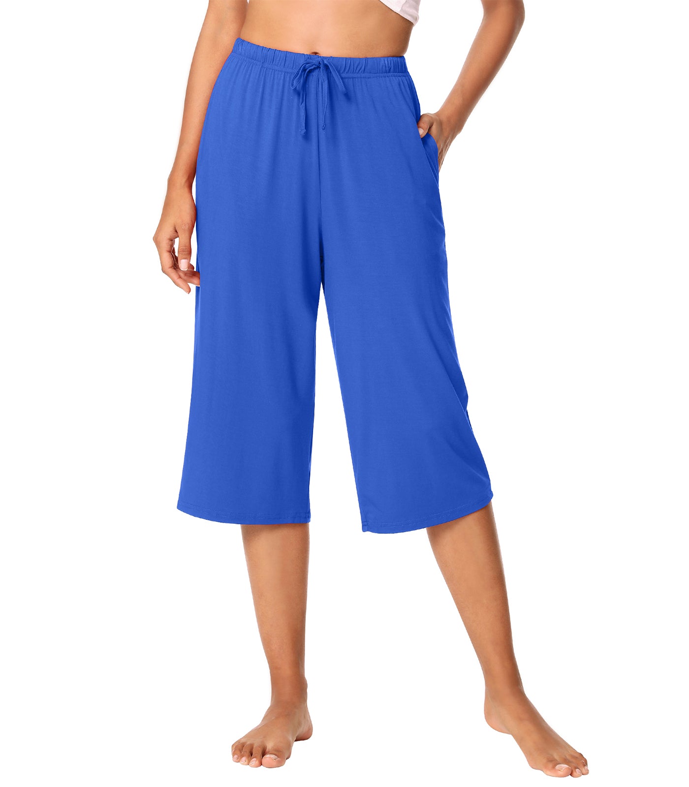 WiWi Womens Bamboo Comfy Capri Pants