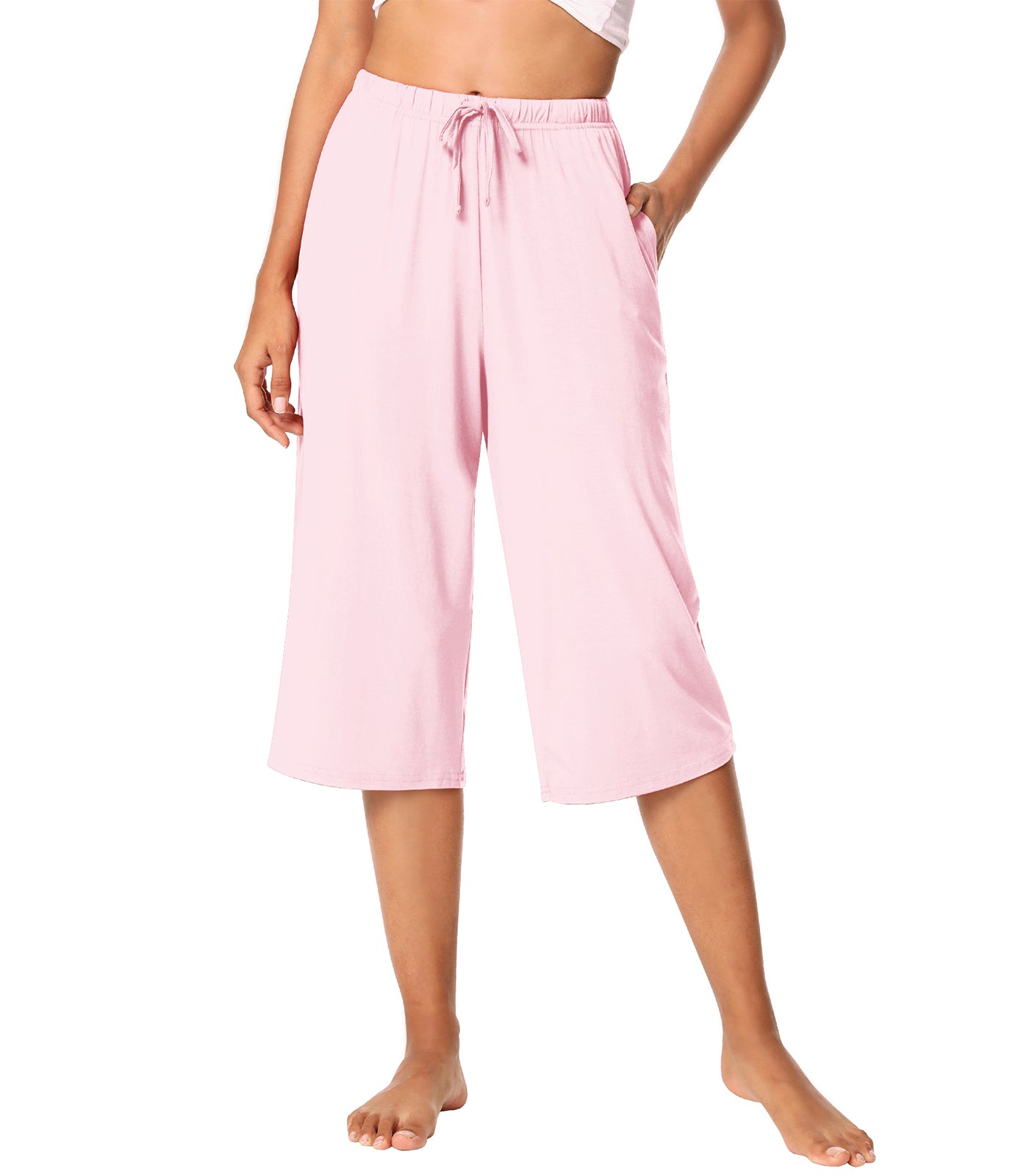 WiWi Womens Bamboo Comfy Capri Pants