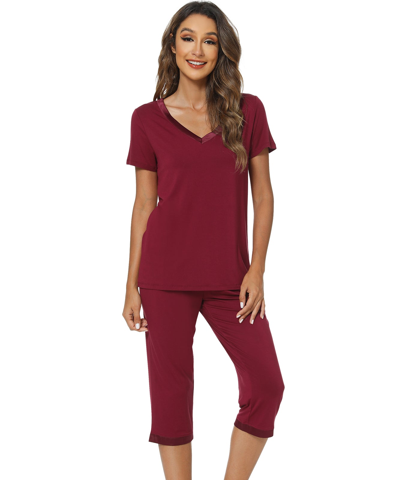 WiWi V-neck Bamboo Pajamas for Women