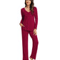 WiWi Womens Comfy Pajamas Set Long Sleeves Sleepwear