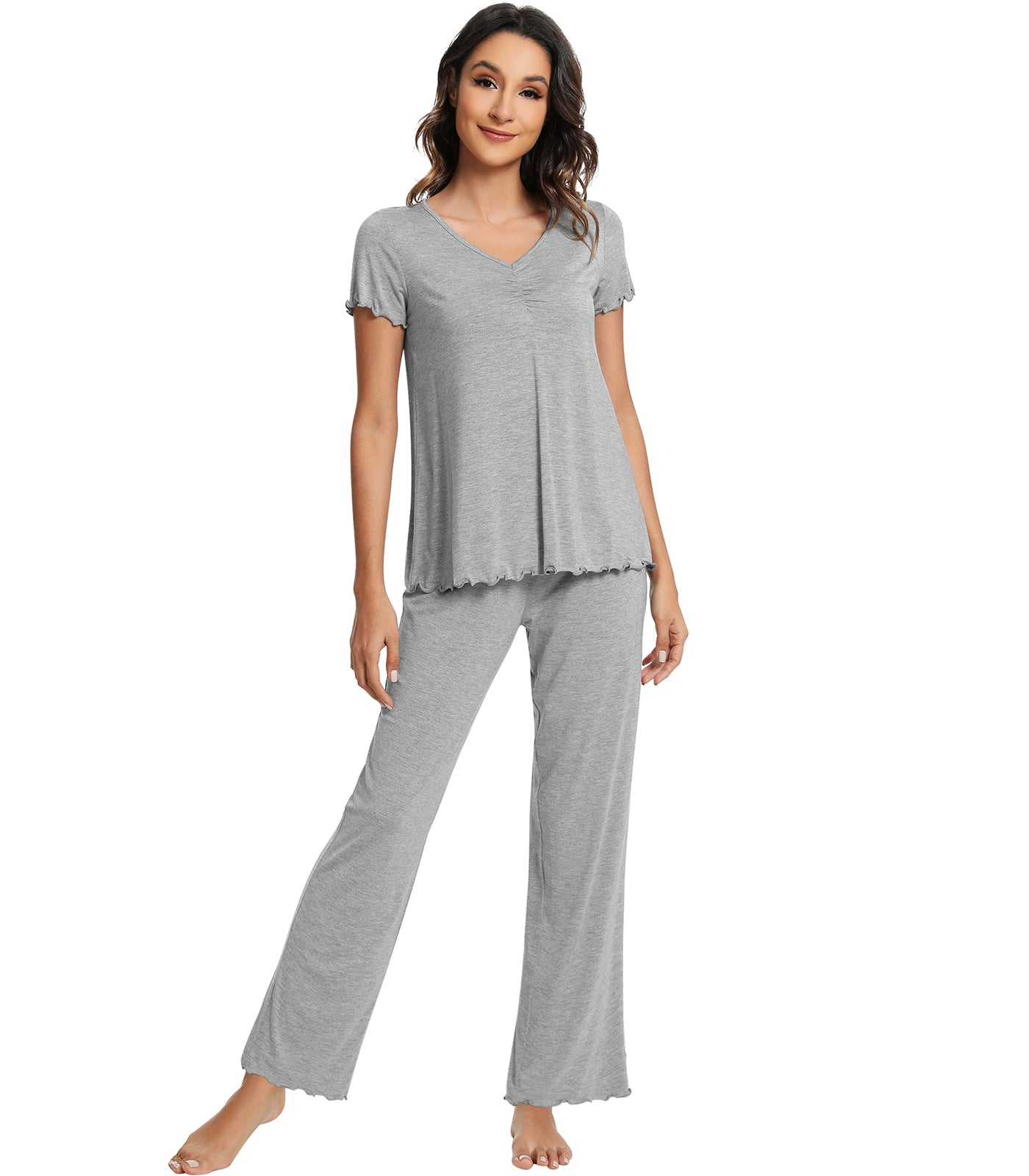 WiWi Womens Bamboo Pajamas Set