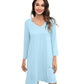 WiWi Soft Long Sleeve Nightshirts for women