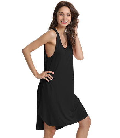 WiWi Womens Scoop Neck Sleeveless Nightgowns