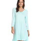 WiWi Nightgowns Soft Long Sleeve Nightshirts