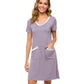 WiWi Soft Bamboo Sleep Shirts with Pockets