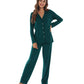 WiWi Pajamas Set Long Sleeve Nightwear Loungewear
