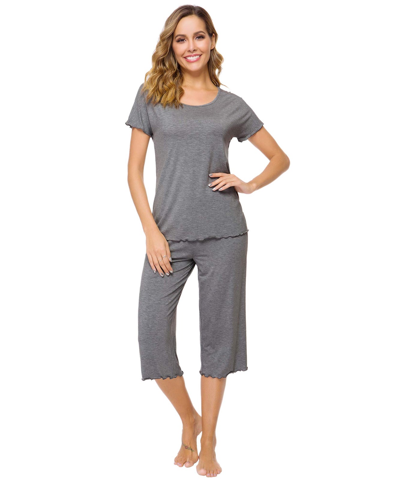 WiWi Women's Soft Bamboo Pajama Set