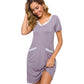 WiWi Soft Bamboo Sleep Shirts with Pockets
