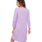 WiWi Nightgowns Soft Long Sleeve Nightshirts