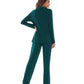 WiWi Pajamas Set Long Sleeve Nightwear Loungewear