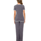 WiWi Womens Short Sleeves Pajamas Set