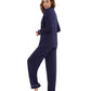 WiWi Pajamas Set Long Sleeve Nightwear Loungewear