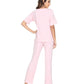 WiWi Women's Soft Short Sleeve Bamboo Pajamas Set