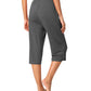 WiWi Womens Bamboo Comfy Capri Pants