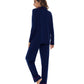 WiWi Pajamas Set Long Sleeve Nightwear Loungewear