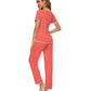 WiWi Womens Short Sleeves Pajamas Set