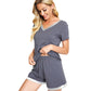 WiWi Women's Cute V-Neck Bamboo Pajamas Set