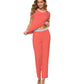 WiWi Womens Short Sleeves Pajamas Set