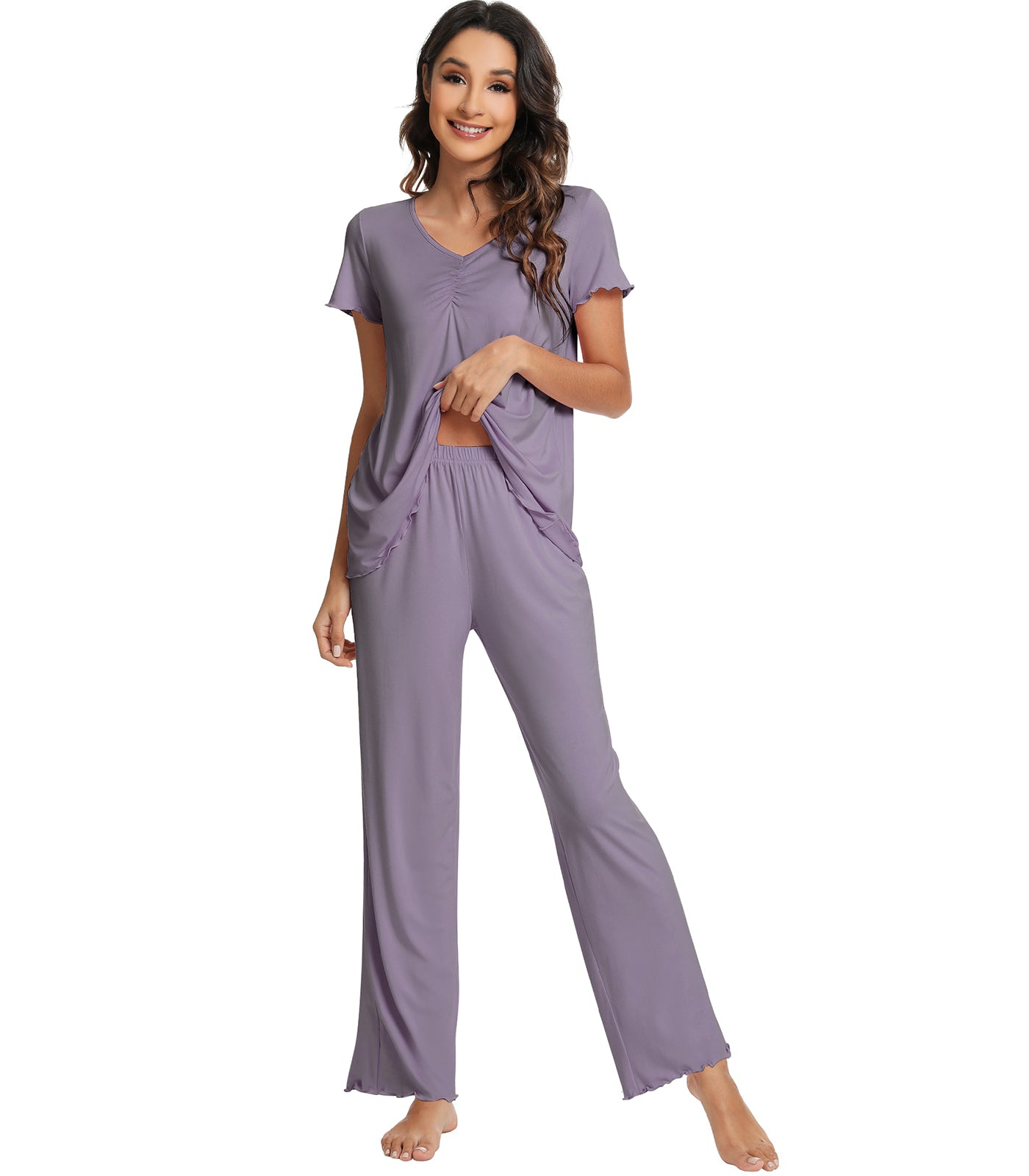 WiWi Womens Bamboo Pajamas Set