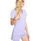 WiWi Women's Cute V-Neck Bamboo Pajamas Set