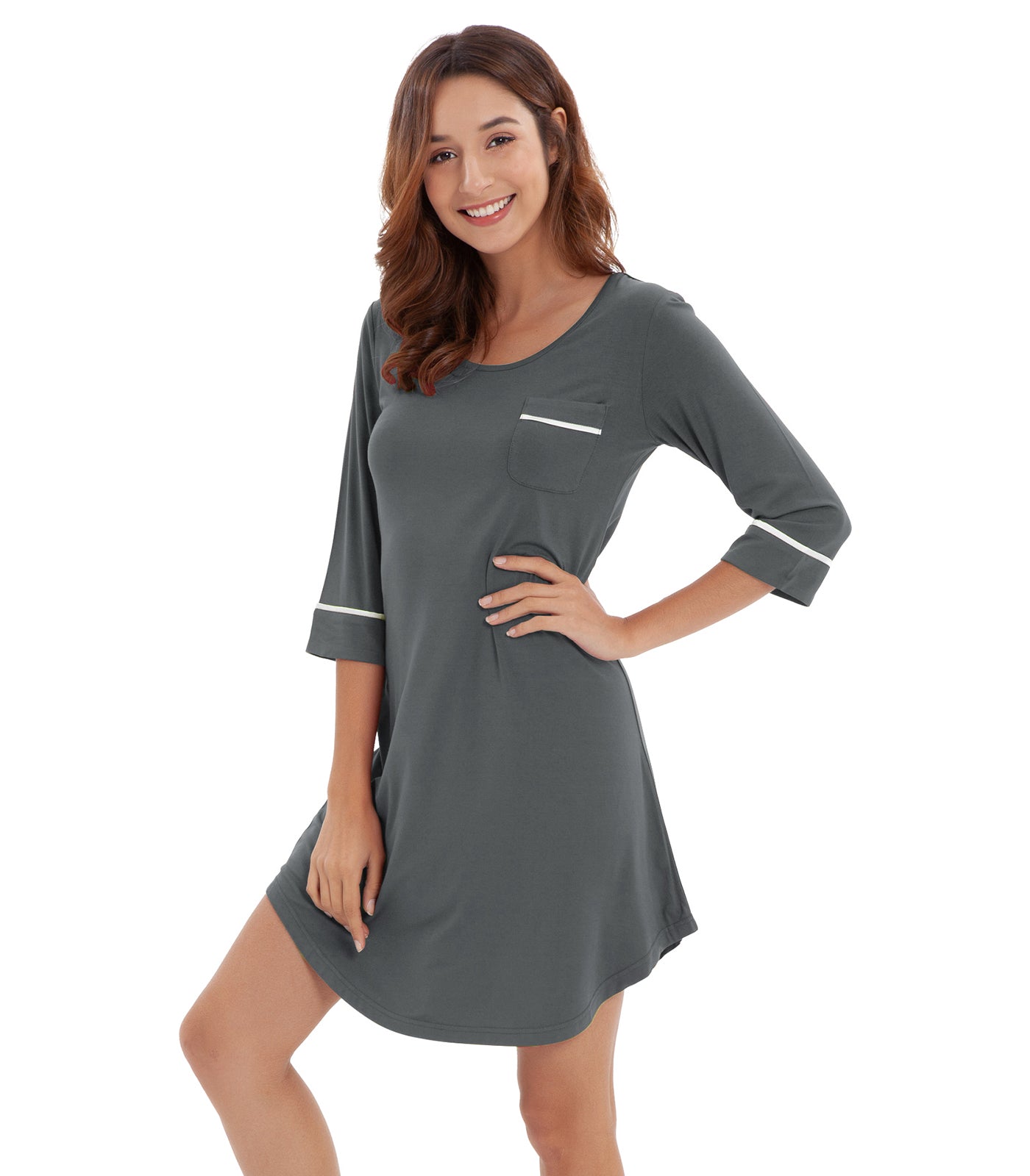 WiWi Women's Nightgowns Soft Bamboo Pajamas